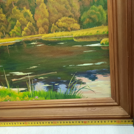 Картина маслом на фанере "Летний пейзаж, размер полотна 73х48 см.. Картинка 10